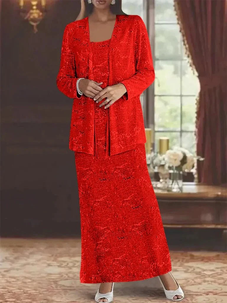 Chiffon Mother of the Bride Dresses with Sequins & Jacket - Image 54