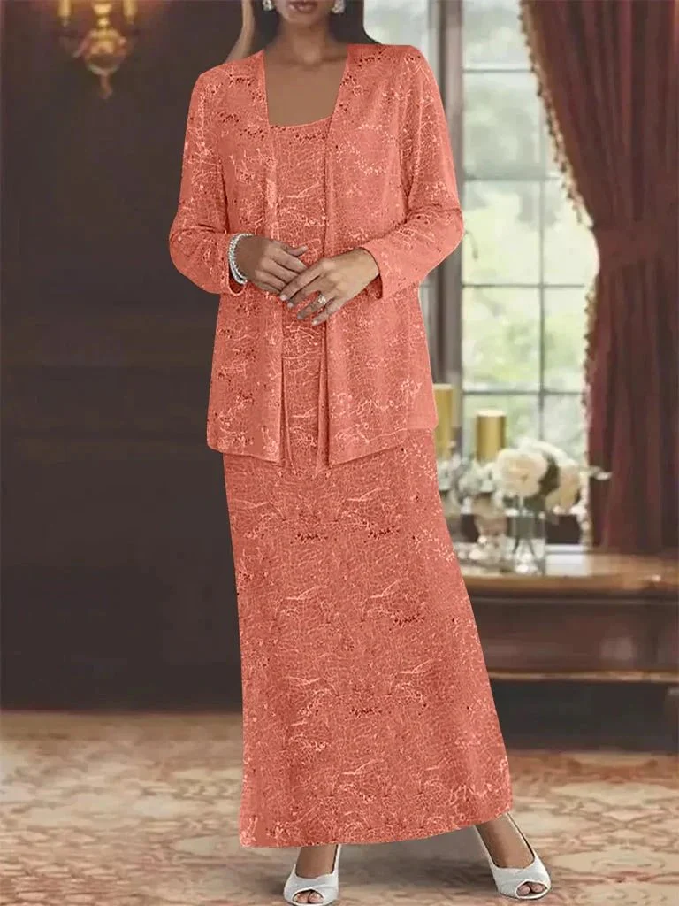 Chiffon Mother of the Bride Dresses with Sequins & Jacket - Image 8