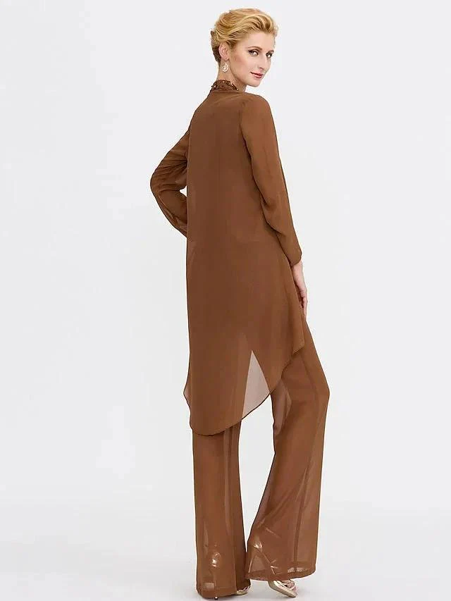 Chiffon Mother of the Bride Pantsuits with Jacket - Image 2