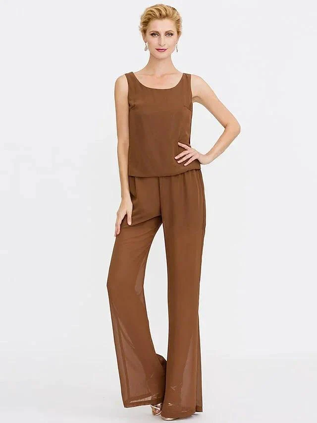 Chiffon Mother of the Bride Pantsuits with Jacket - Image 3