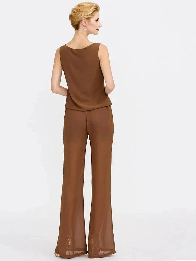 Chiffon Mother of the Bride Pantsuits with Jacket - Image 4