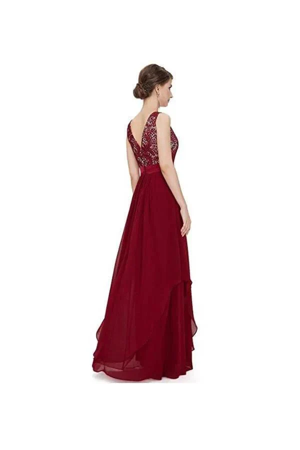 A-line Chiffon Round Neck Evening Dress Party Dress Prom Dress PG269 - Image 2