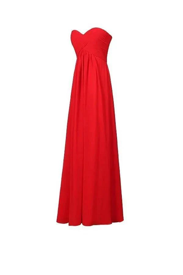 A-line Chiffon Sweetheart Bridesmaid Long Evening Gown PG248 - Image 3
