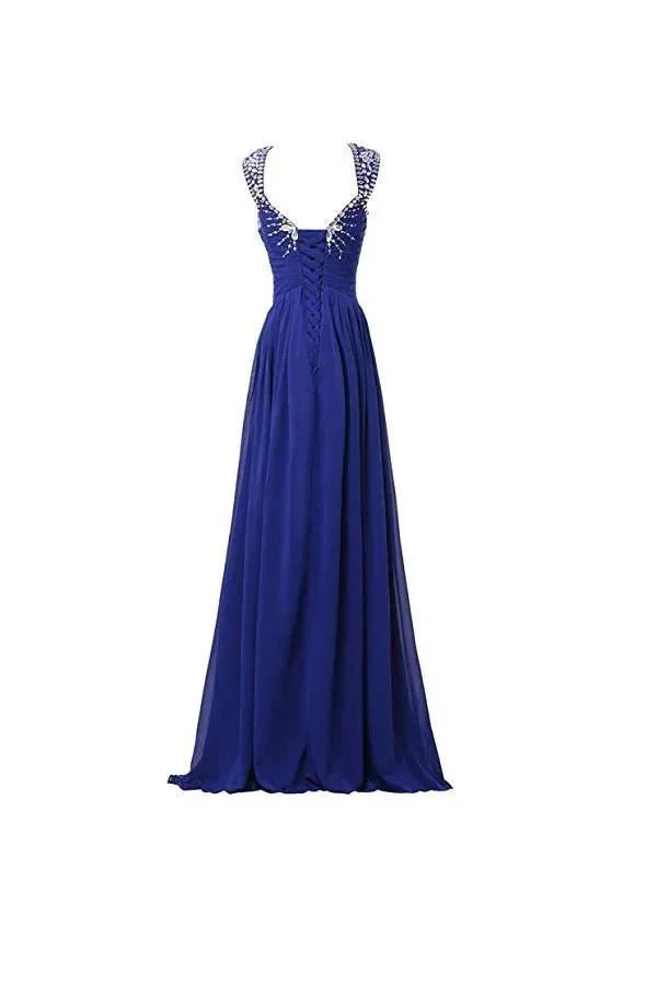 Chiffon V-neck Long Prom Gowns Party Dresses Bridesmaid Dresses PG268 - Image 2