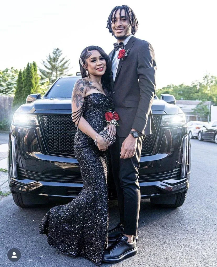Classy Black Sequins Prom Dress Black Evening Dress Y5921 - Image 2