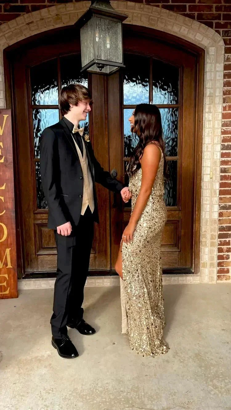 Classy Gold Prom Dress,Luxurious Gold Evening Dress Y1840 - Image 2