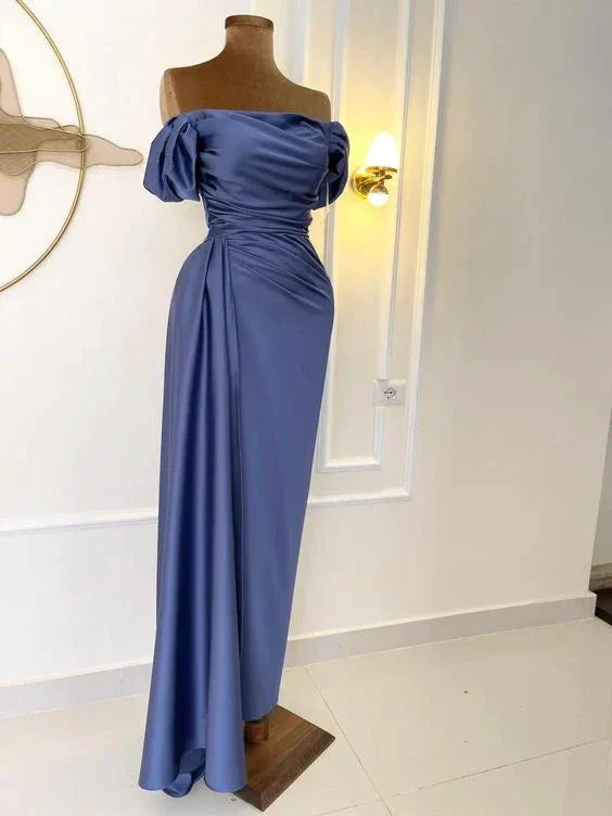 Classy Off The Shoulder Sheath Evening Dress Reception Dress Y7324 - Image 2
