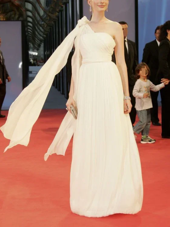 Classy One Shoulder Long A Line Prom Evening Dress Y8205 - Image 2