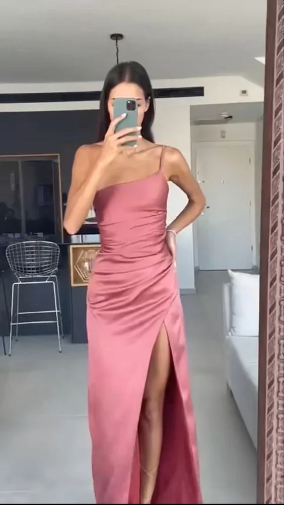 Classy Sheath Prom Dress With Split Long Evening Dress Y7177 - Image 2