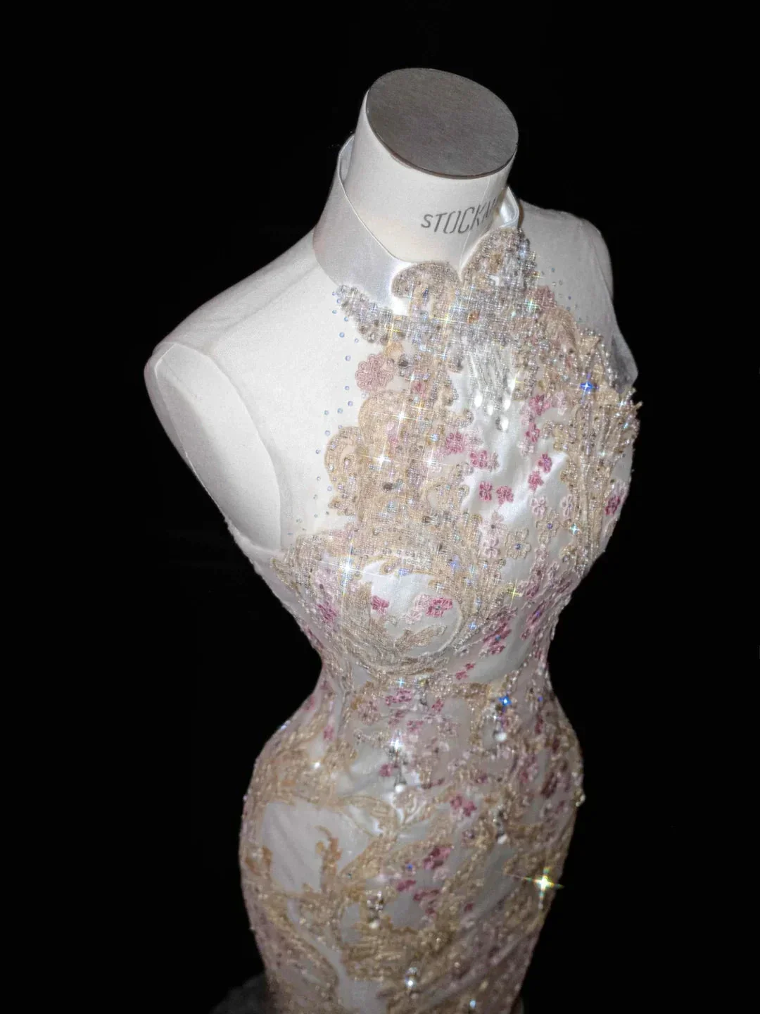 Classy Tulle Appliques Sequins Mermaid Prom Dress Slit Formal Evening Dress Y8661 - Image 2