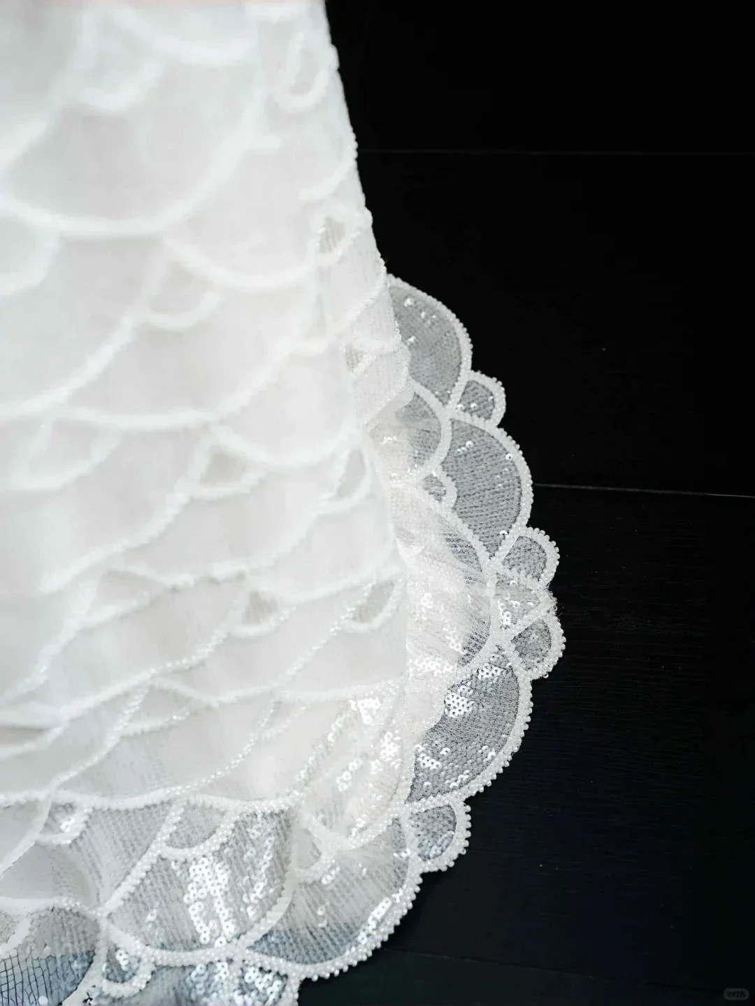 Classy White  Sequins Pearls Chain Sheath Long Prom Dress Evening Dress Y8670 - Image 6
