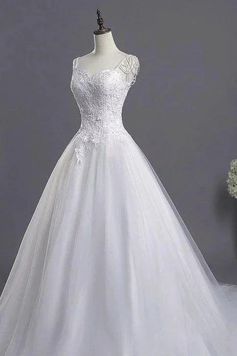 sweetheart beading appliques Wedding Dress New Arrival tulle pleated Bridal Wears - Image 2