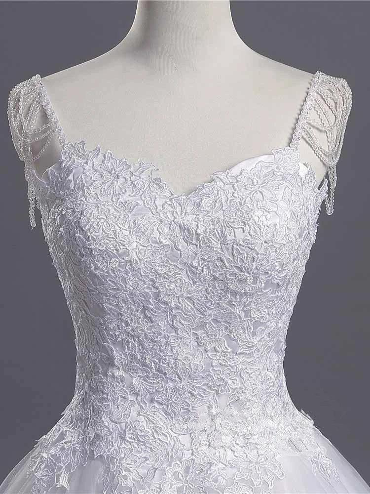 sweetheart beading appliques Wedding Dress New Arrival tulle pleated Bridal Wears - Image 3