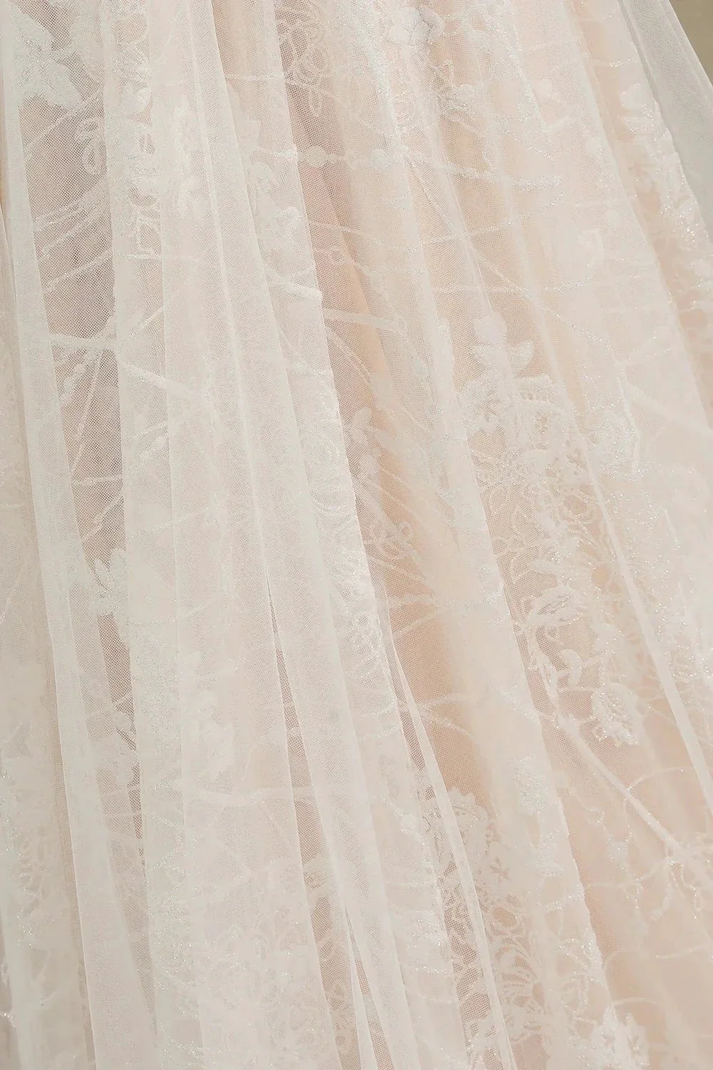 Elegant Lace Deep V-neck Wedding Dress Long Sleeve Floor Length Bridal Gowns - Image 8