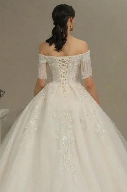 Elegant A-line wedding dresses | Wedding dresses with sleeves - Image 6