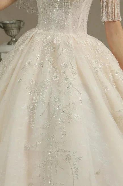 Elegant A-line wedding dresses | Wedding dresses with sleeves - Image 8