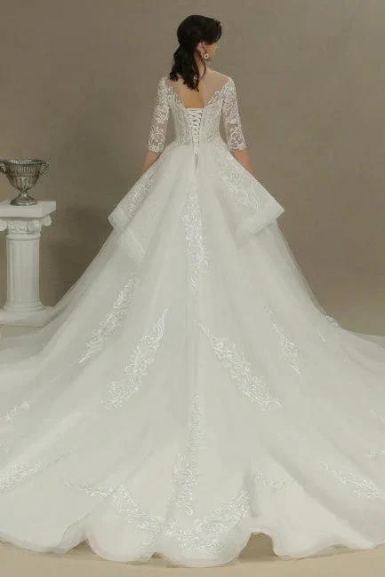 A-line Wedding dress | Wedding dresses with sleeves - Image 3
