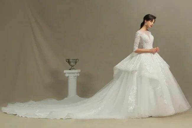 A-line Wedding dress | Wedding dresses with sleeves - Image 4