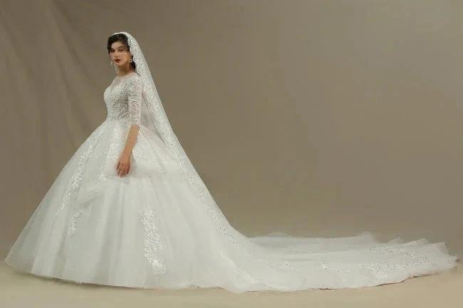 A-line Wedding dress | Wedding dresses with sleeves - Image 5