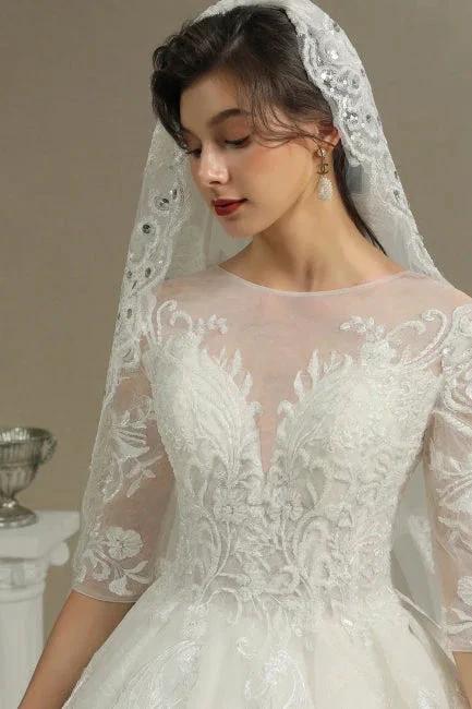 A-line Wedding dress | Wedding dresses with sleeves - Image 6