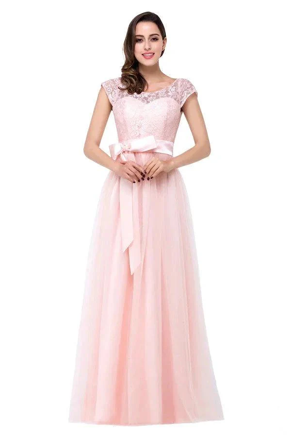 Crew Floor-length A-line Sashes Chiffon Bridesmaid Dresses - Image 2