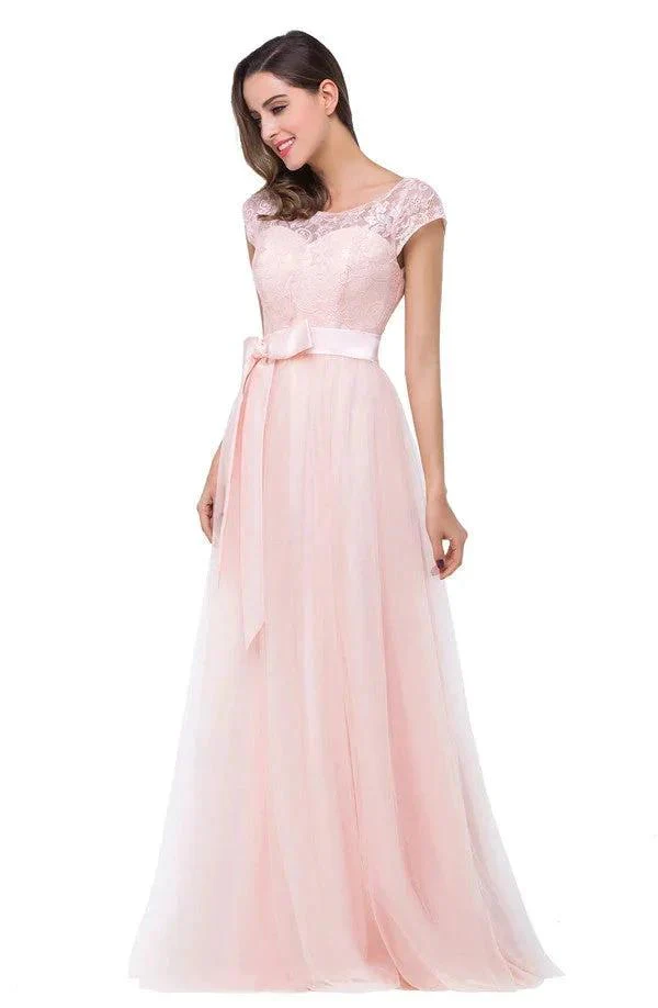 Crew Floor-length A-line Sashes Chiffon Bridesmaid Dresses - Image 3