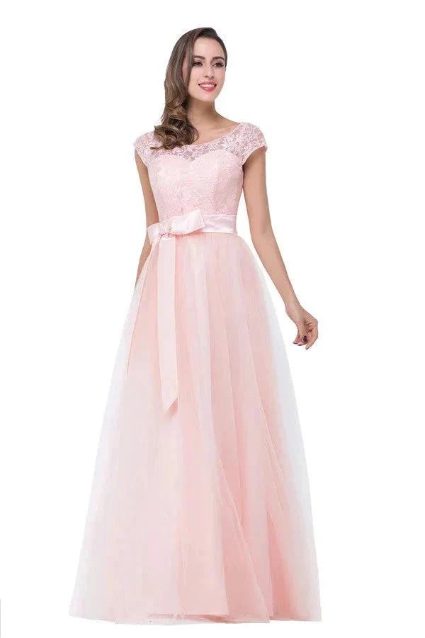 Crew Floor-length A-line Sashes Chiffon Bridesmaid Dresses - Image 4