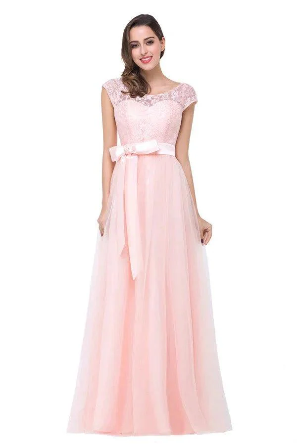 Crew Floor-length A-line Sashes Chiffon Bridesmaid Dresses - Image 5