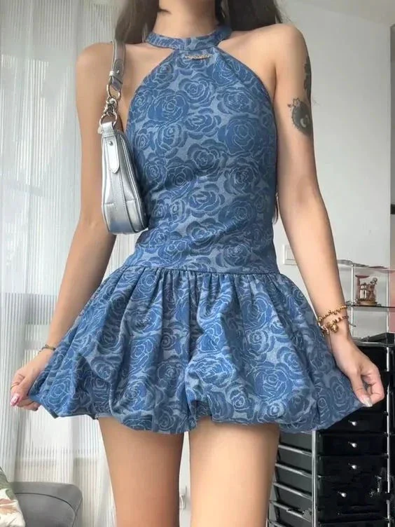 Cute A-line Print Homecoming Dress 18th Birthday Outfit Y7265 - Image 2