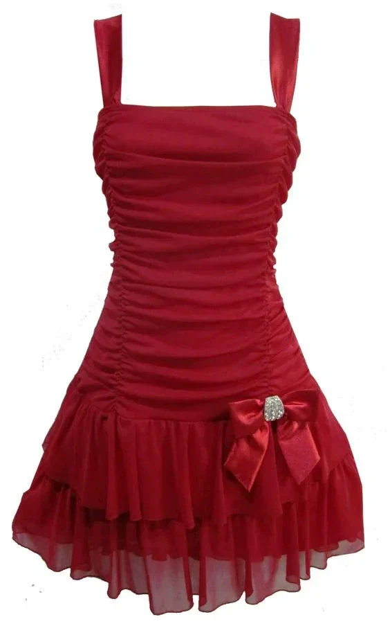 Cute A-line Short Homecoming Dress Sleeveless Vest Dress Y1940 - Image 2