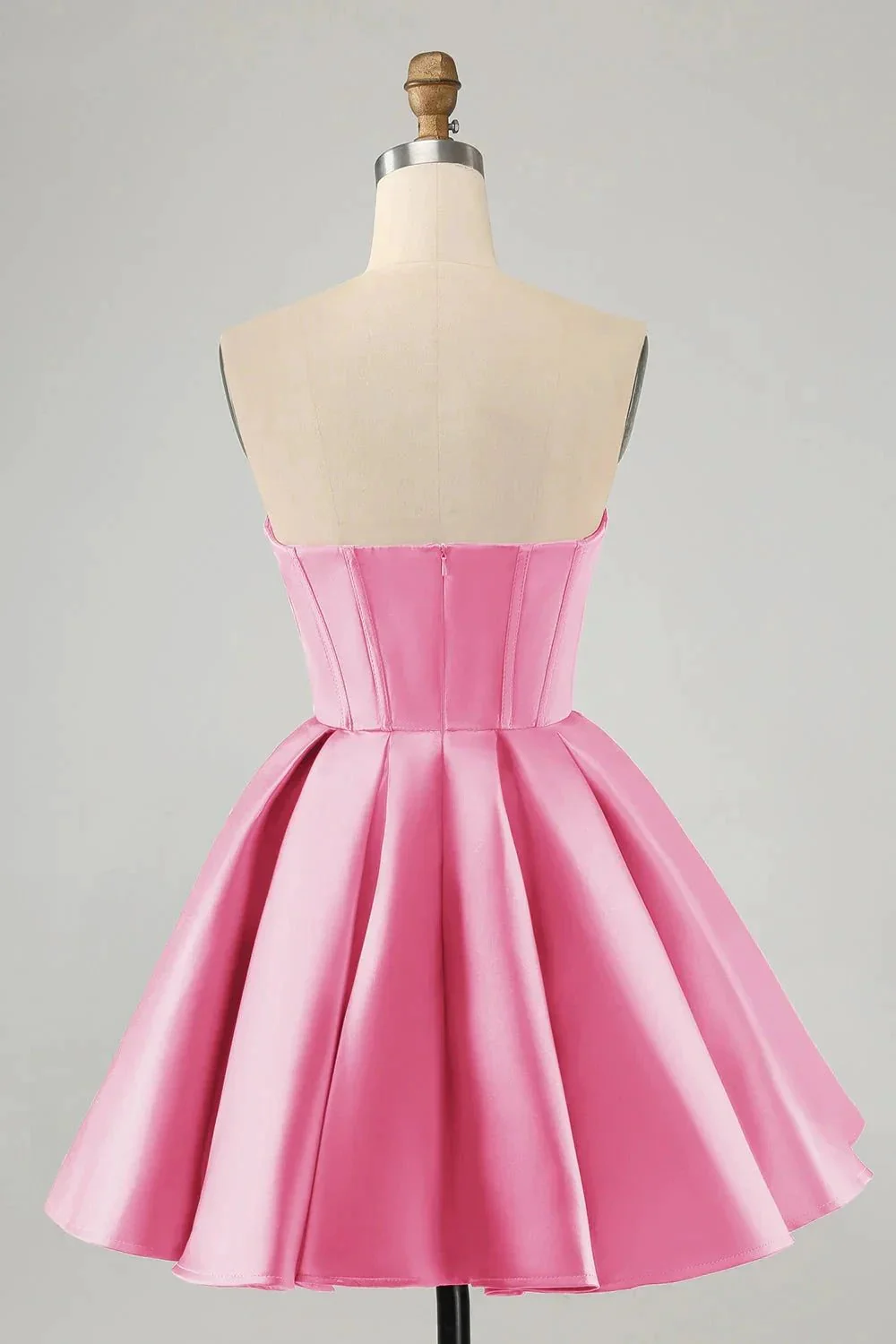 Cute A Line Sweetheart Corset Short Fuchsia Homecoming Dress with Beading - Image 16