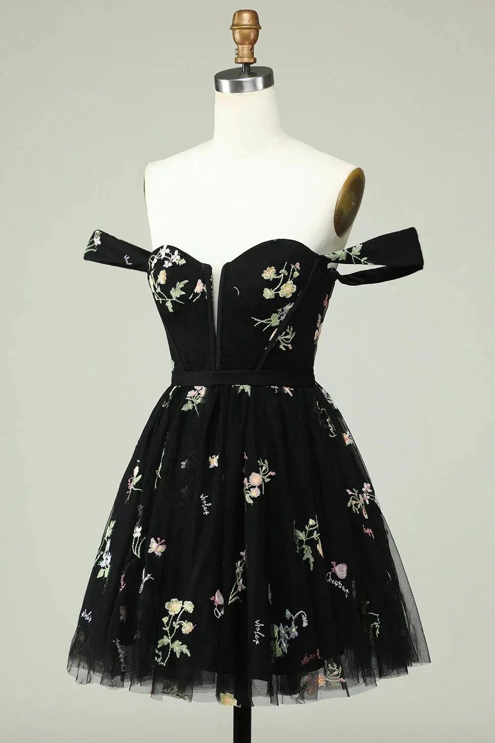 Cute A Line Sweetheart Purple Short Homecoming Dress with Embroidery - Image 15