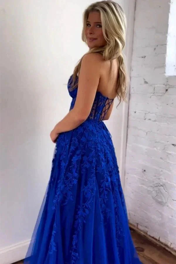Cute A Line Sweetheart Tulle Prom Dresses Formal Gowns PSK532 - Image 5