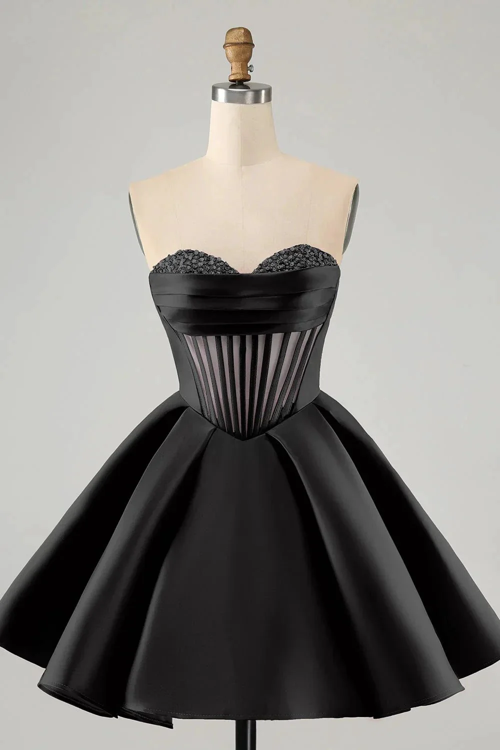 Cute Fuchsia A Line Sweetheart Corset Short Homecoming Dress with Beading - Image 9