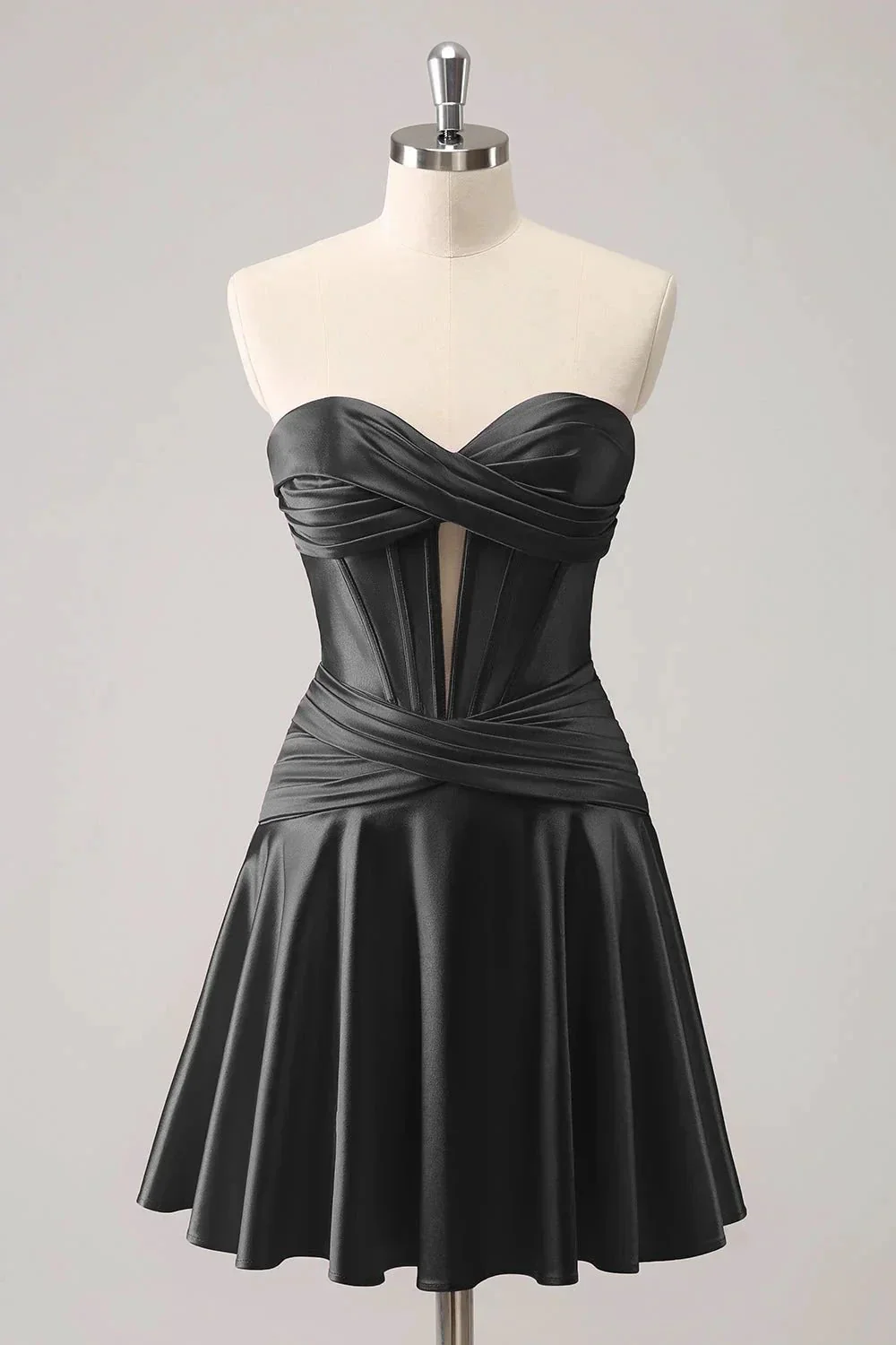 Cute Fuchsia A Line Sweetheart Criss Cross Corset Homecoming Dress with Ruffles - Image 8