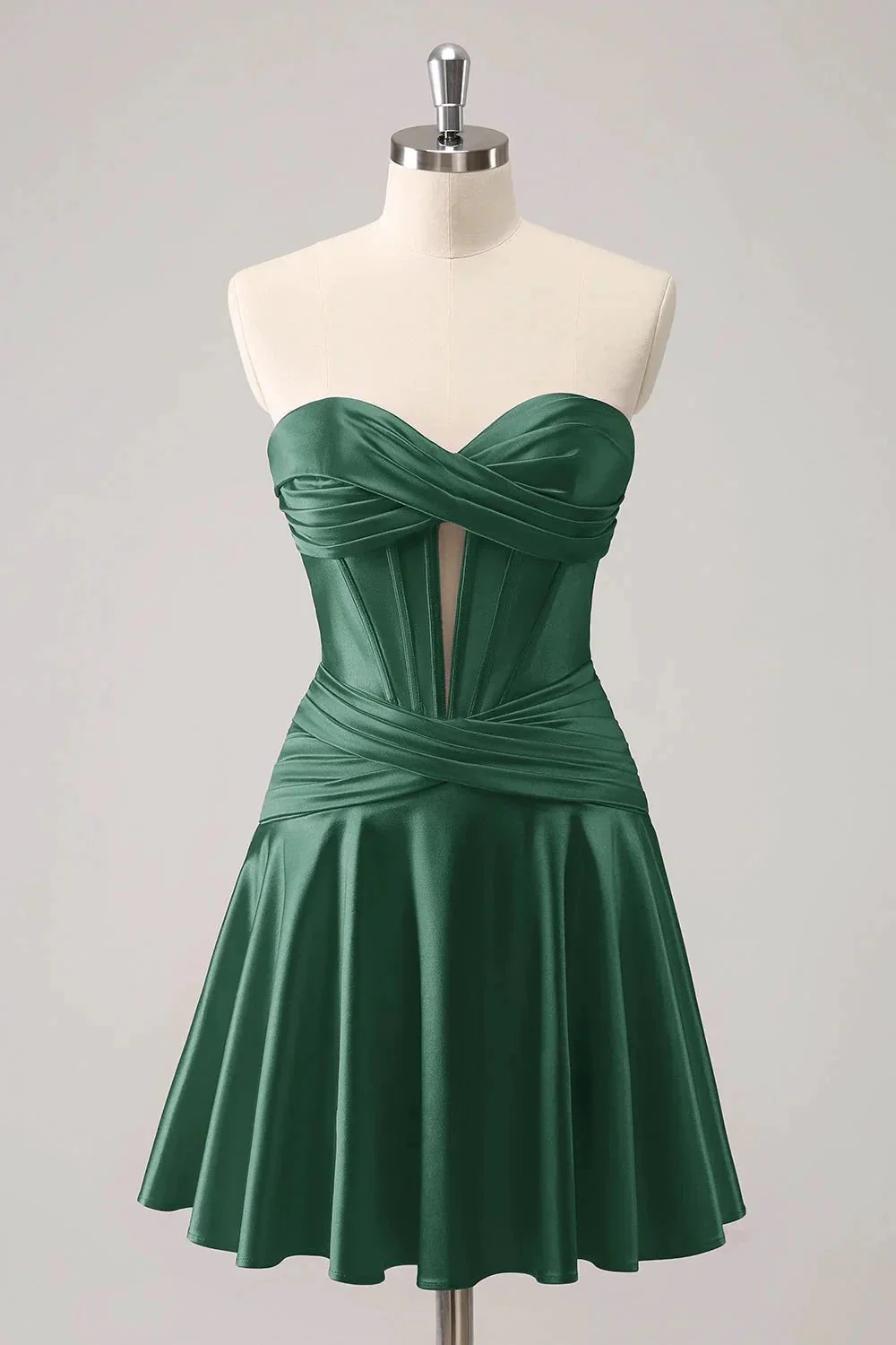 Cute Fuchsia A Line Sweetheart Criss Cross Corset Homecoming Dress with Ruffles - Image 9