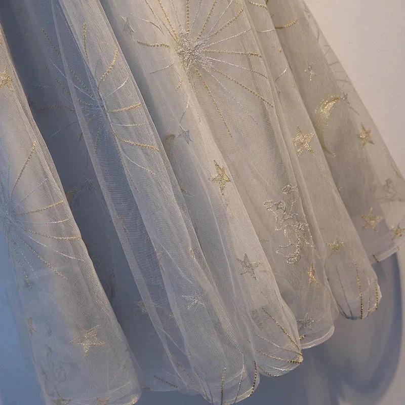 Cute gray tulle short homecoming dress s96 - Image 5