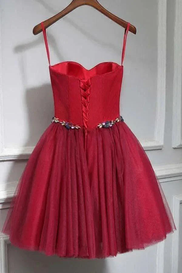 Cute Sweet Neck Short Prom Dress Mini Dresses Homecoming Dresses PD147 - Image 2