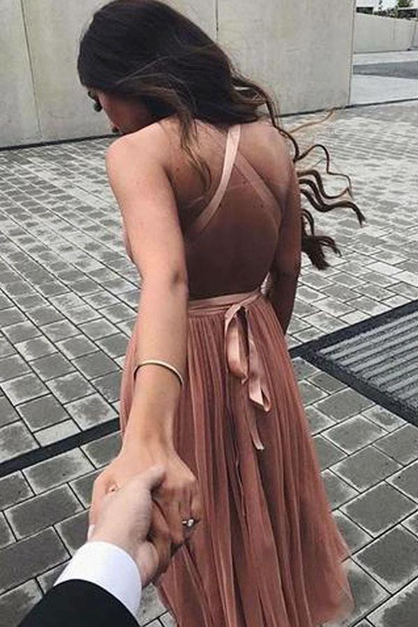 Cute V Neck Tulle Short Prom Dress Homecoming Dresses PG195 - Image 2