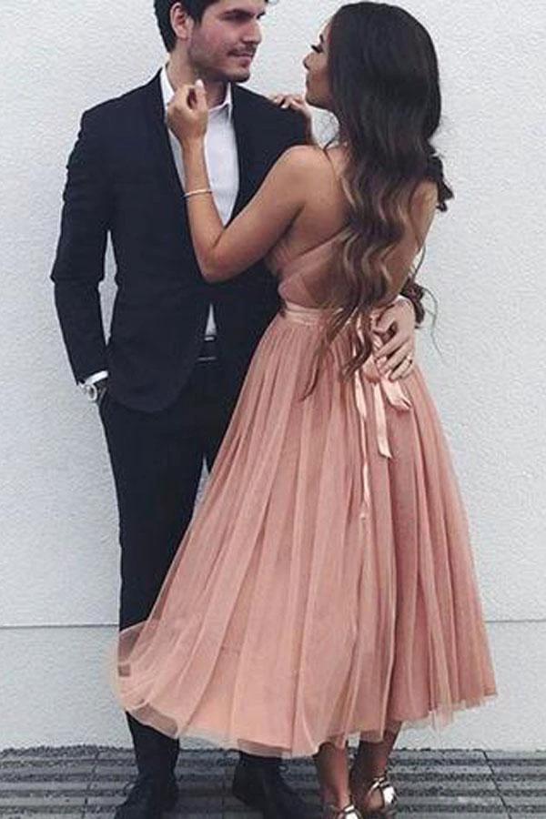 Cute V Neck Tulle Short Prom Dress Homecoming Dresses PG195 - Image 3