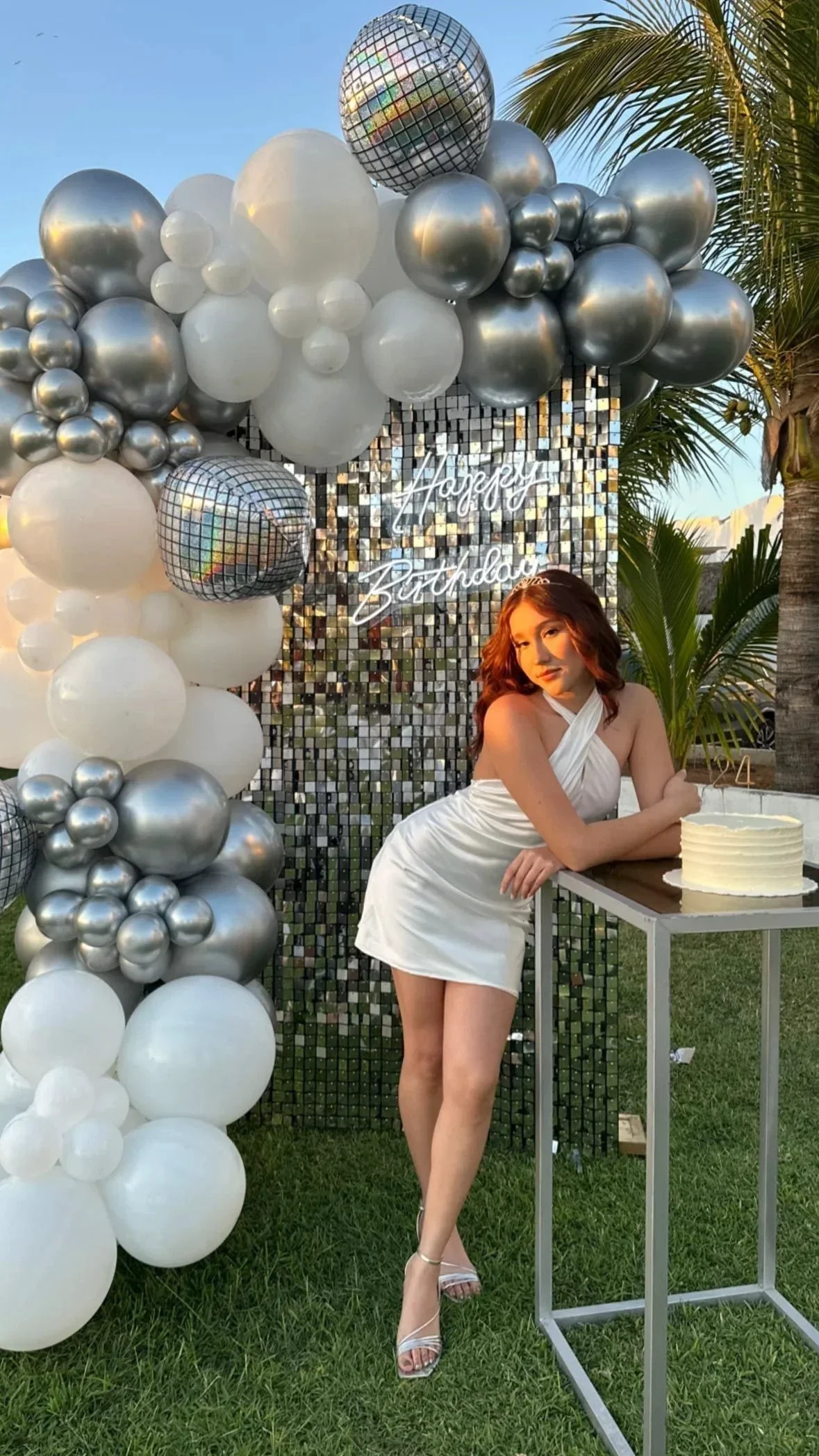 Cute White Satin Sleeveless Homecoming Dress Y2573 - Image 2