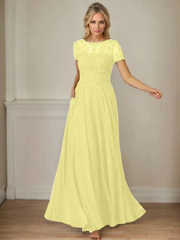 Dark Navy A-Line Boatneck Sequins Chiffon Dress - Image 25