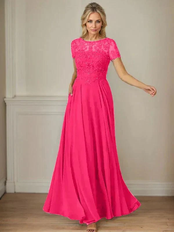 Dark Navy A-Line Boatneck Sequins Chiffon Dress - Image 72