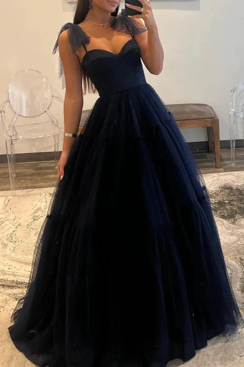 Skyler |A-line Sweetheart Dot Tulle Prom Dress - Image 3