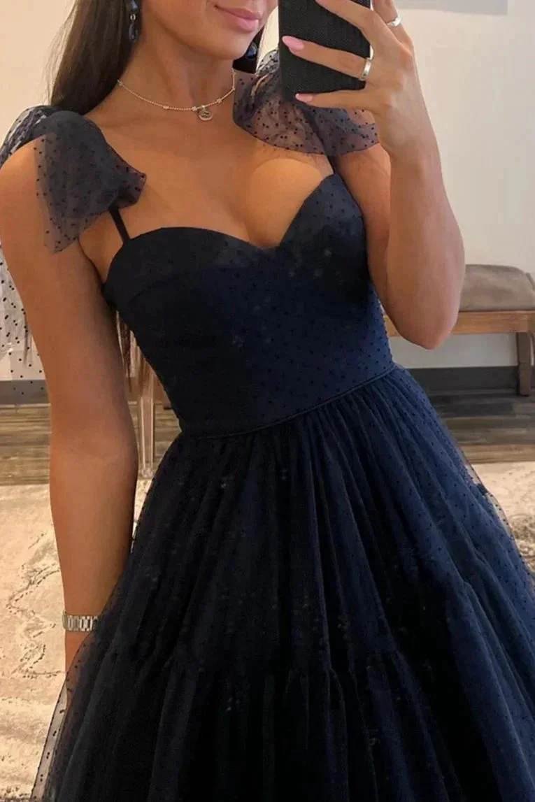 Skyler |A-line Sweetheart Dot Tulle Prom Dress - Image 4