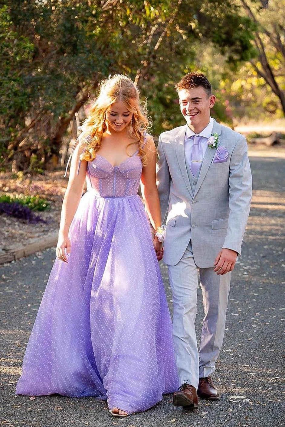 Skyler |A-line Sweetheart Dot Tulle Prom Dress - Image 6