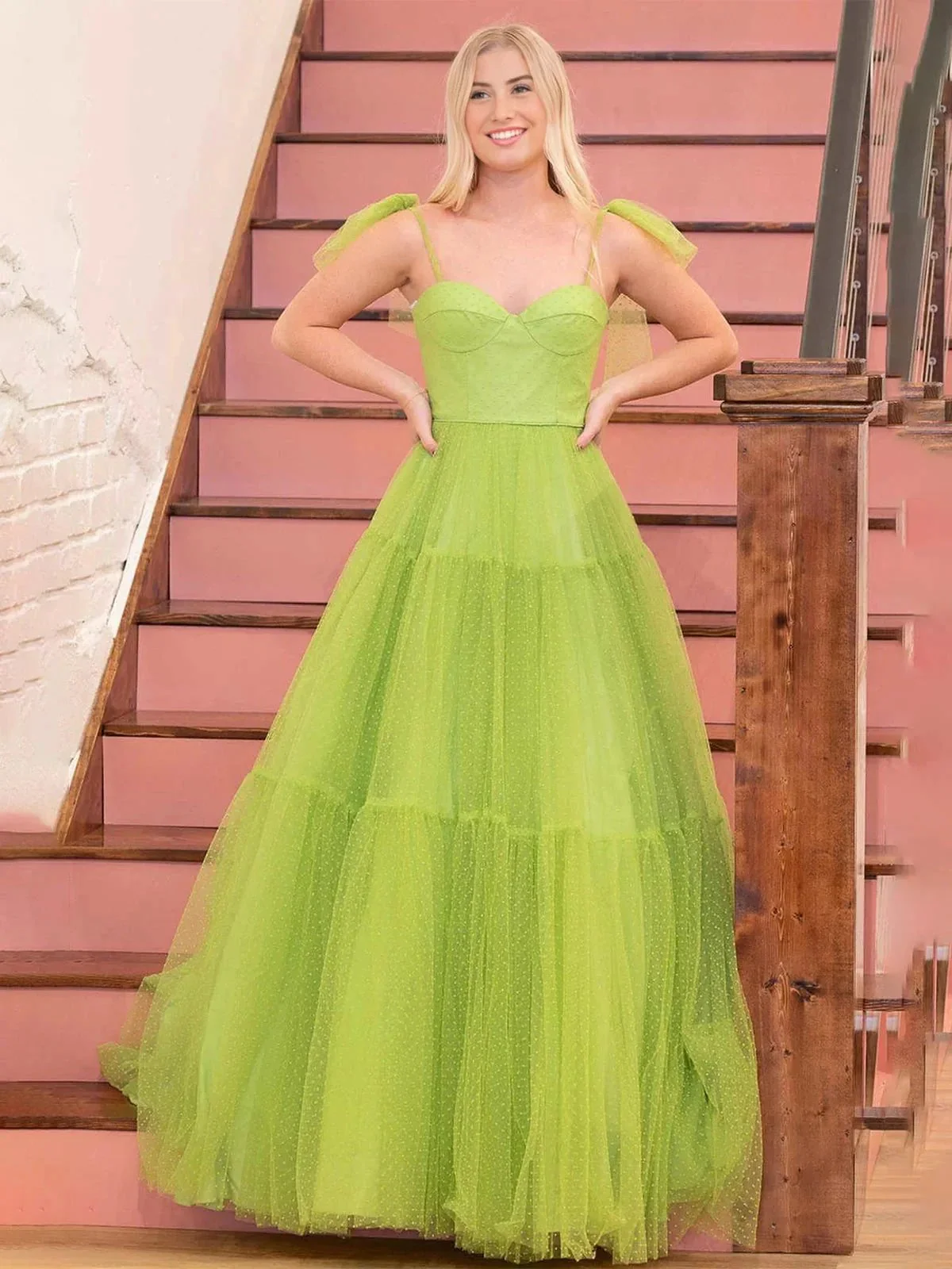 Skyler |A-line Sweetheart Dot Tulle Prom Dress - Image 7