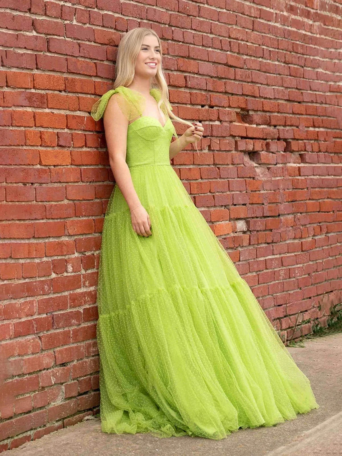 Skyler |A-line Sweetheart Dot Tulle Prom Dress - Image 8