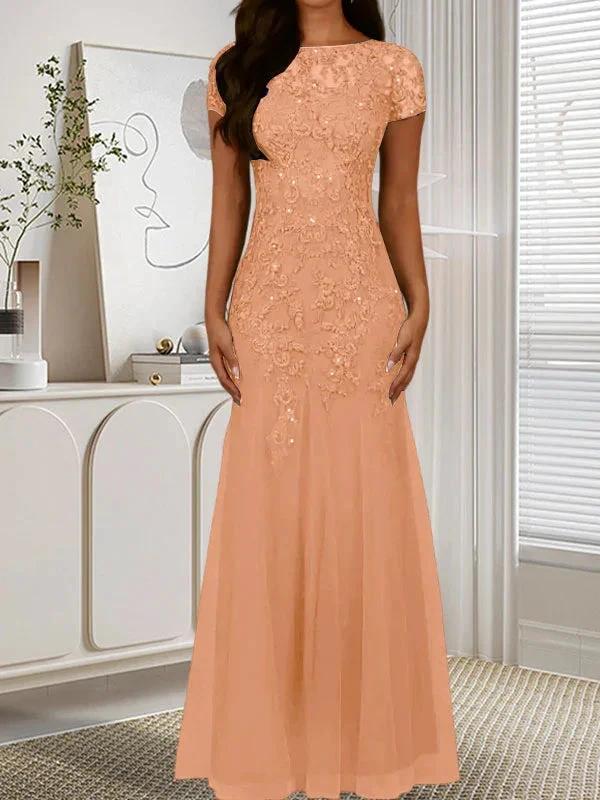 Dark Navy Mermaid Scoop Sequins Tulle Dress - Image 16