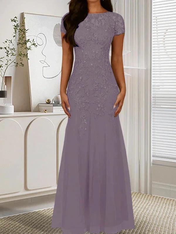 Dark Navy Mermaid Scoop Sequins Tulle Dress - Image 19
